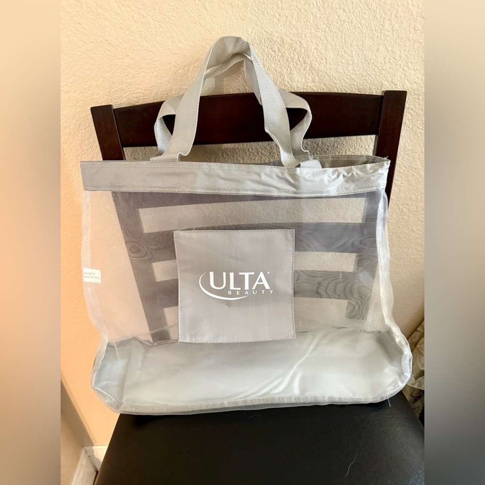 Ulta Beauty Gray Tote Bag with Transparent Design :) - Picture 2 of 4
